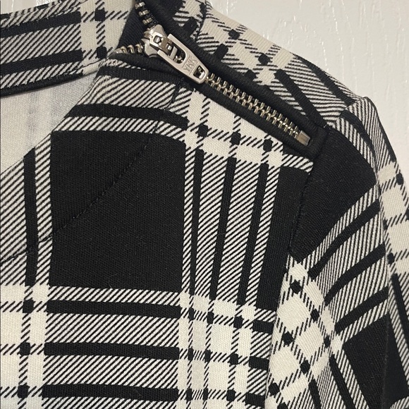 Talbots Shift Dress -Black and White Plaid with Elbow Length Sleeve - Lp - Picture 6 of 13